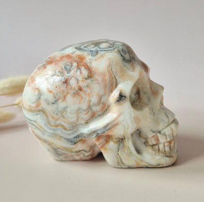 Edelsteinschädel Candy Fluoritschädel #8 | 374g – 7,5x6x5cm