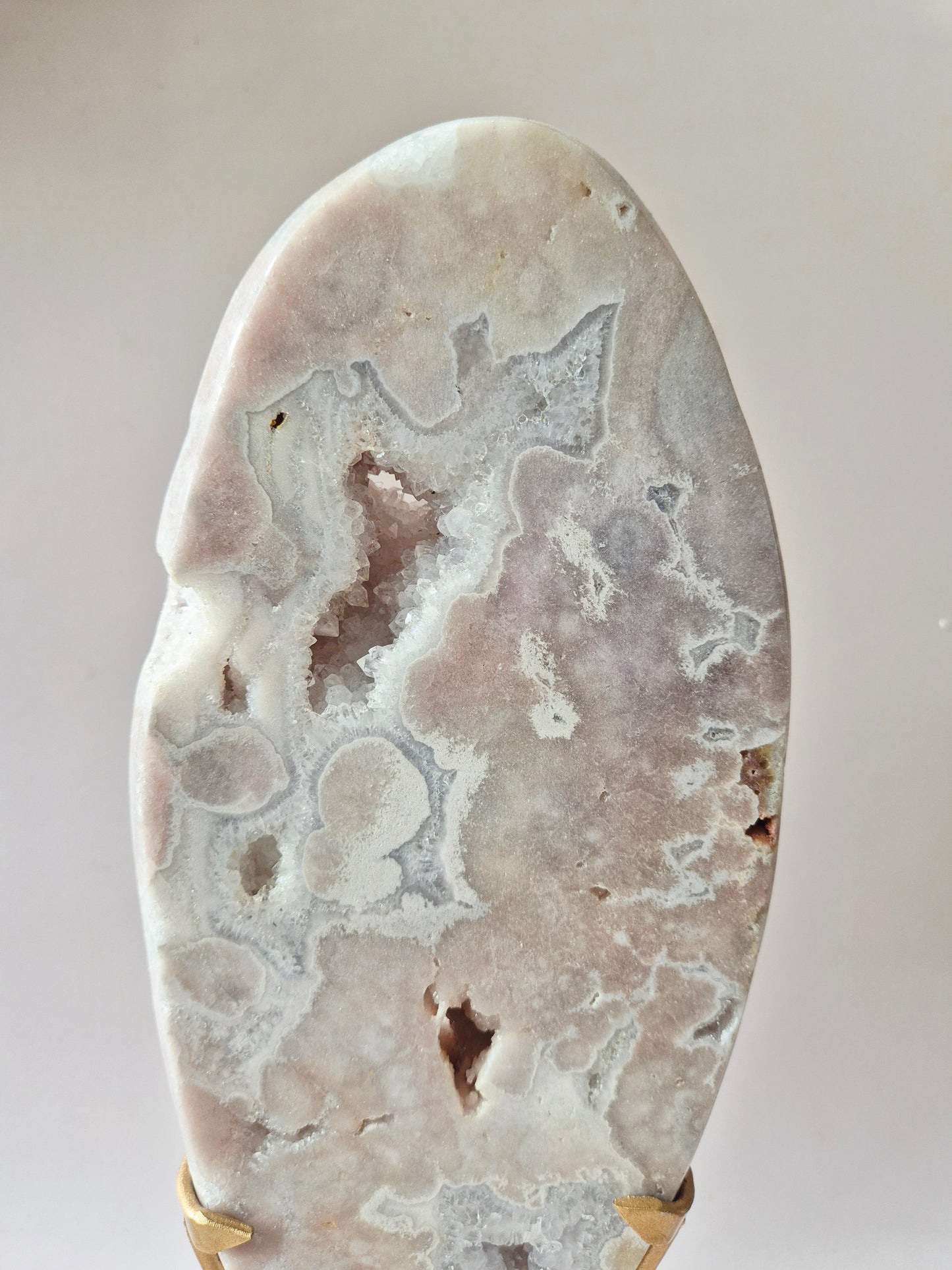 Roze Amethist Schijf op Standaard 2360g | XXL Druzy Crystal Decor & Edelsteen Display