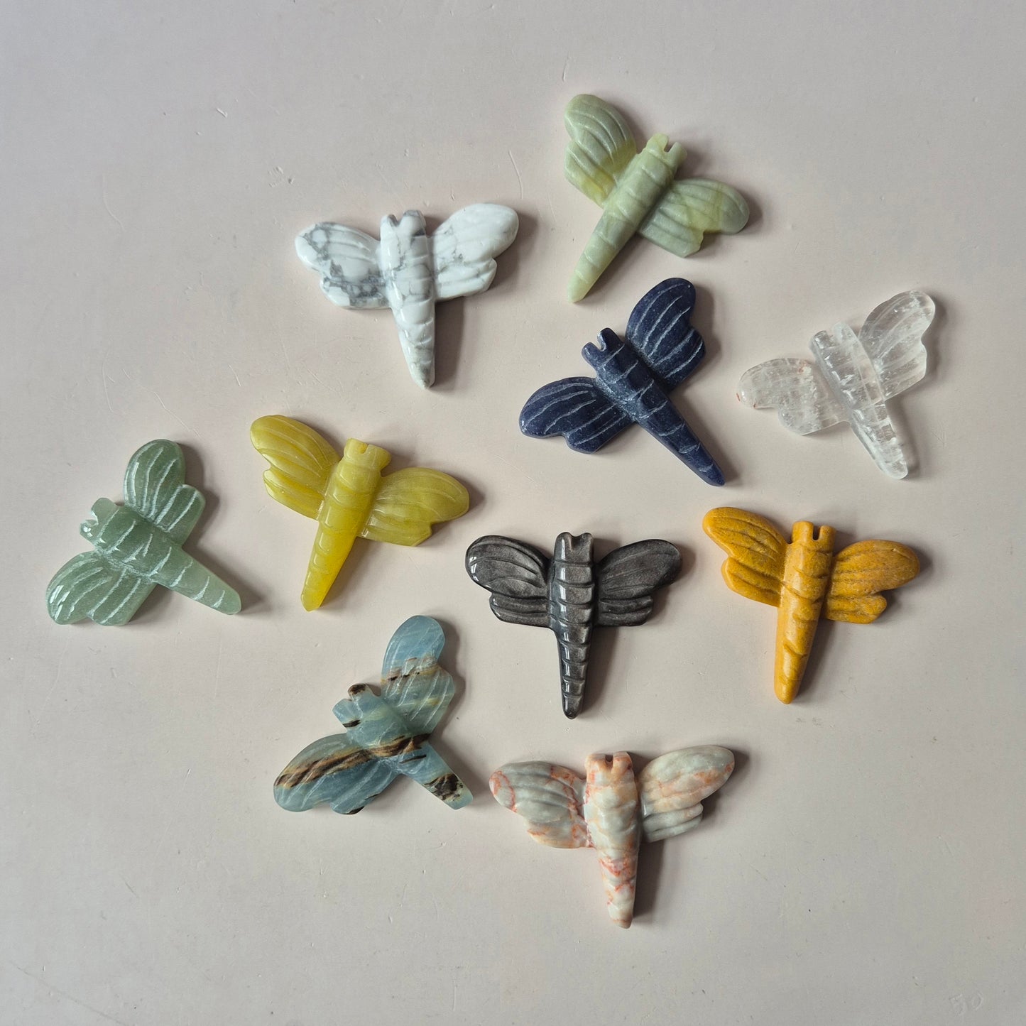 Edelstein Schmetterling 6x5 cm – Roter Netzstein