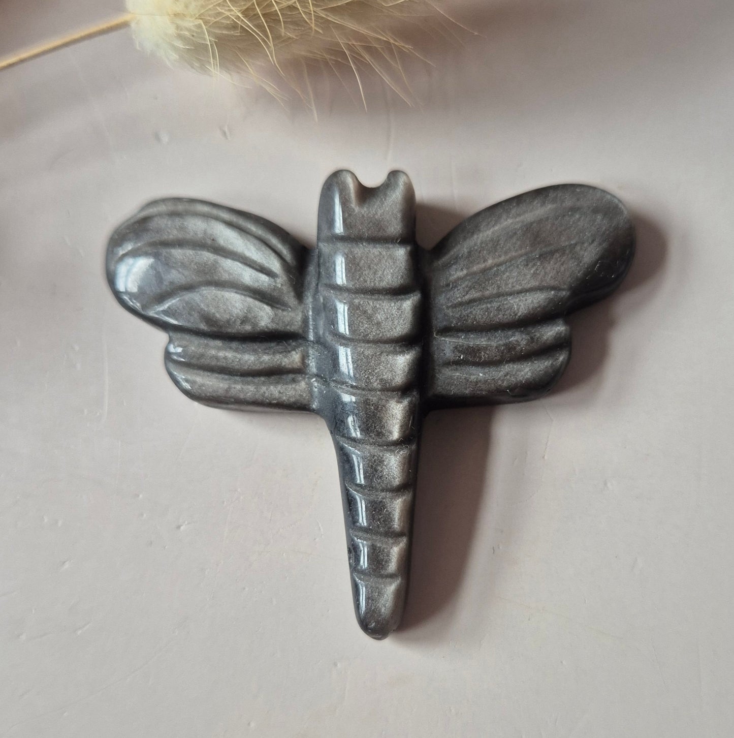 Edelstein Schmetterling 6x5 cm – Roter Netzstein