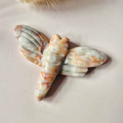 Edelstein Schmetterling 6x5 cm – Roter Netzstein