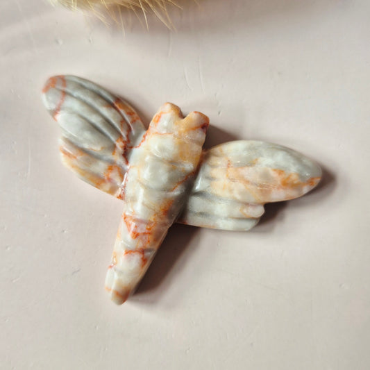 Edelstein Schmetterling 6x5 cm – Roter Netzstein