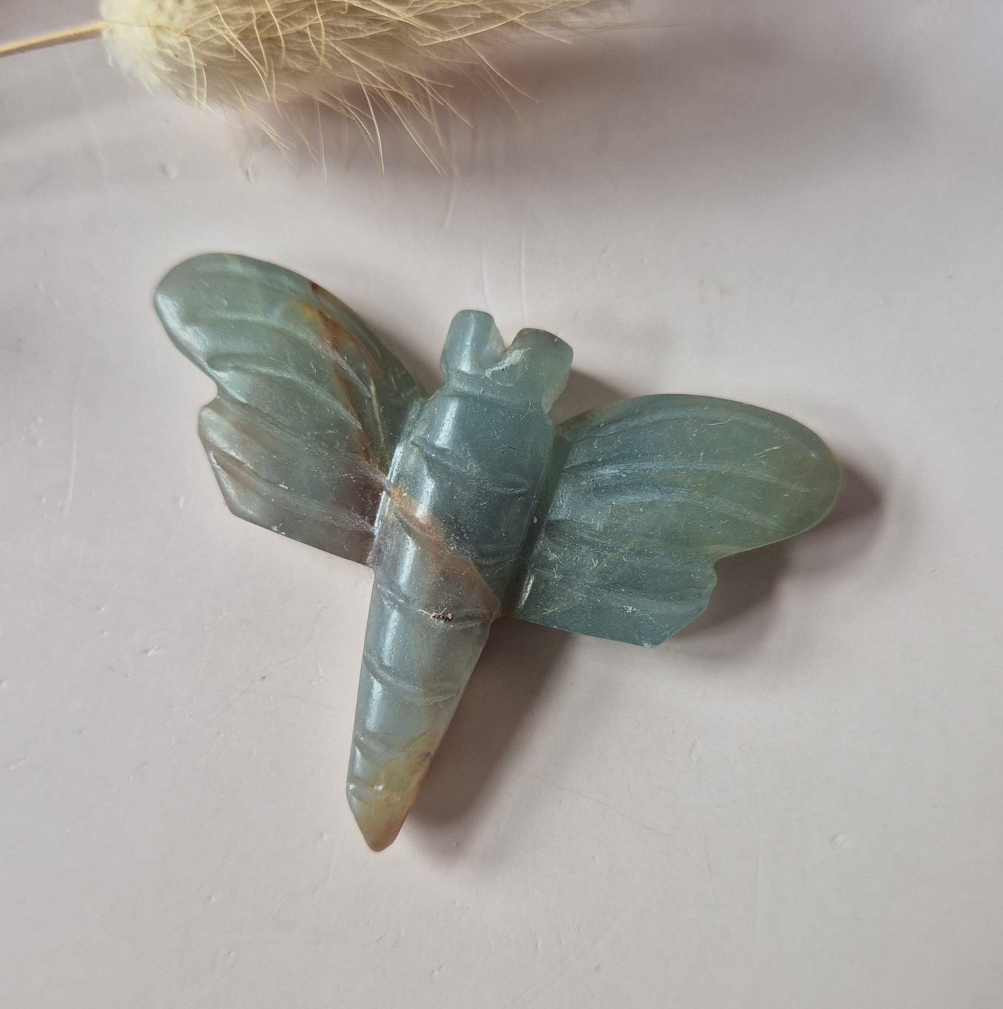 Edelstein Schmetterling 6x5 cm – Roter Netzstein