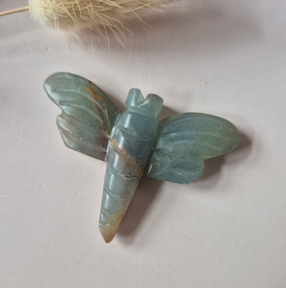 Edelstein Schmetterling 6x5 cm – Roter Netzstein