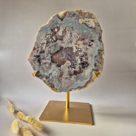 Gemstone Blue Moonstone Flame 7-9cm With Beautiful Flash
