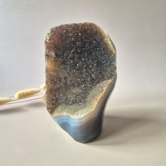 Druzy Agaat Uruguay 1001g | Natuurlijke Geode met Kristallen