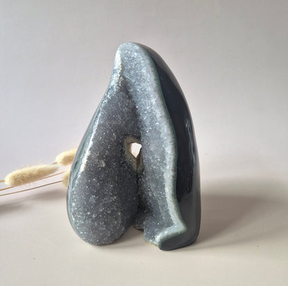 Druzy Agaat Uruguay 884g | Natuurlijke Geode met Kristallen