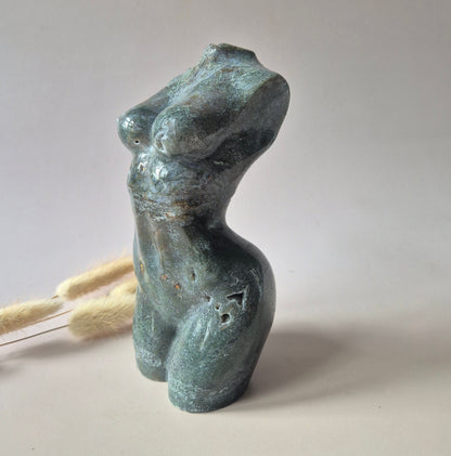 Edelsteinbüste einer Frau (8 cm) - Rosenquarz