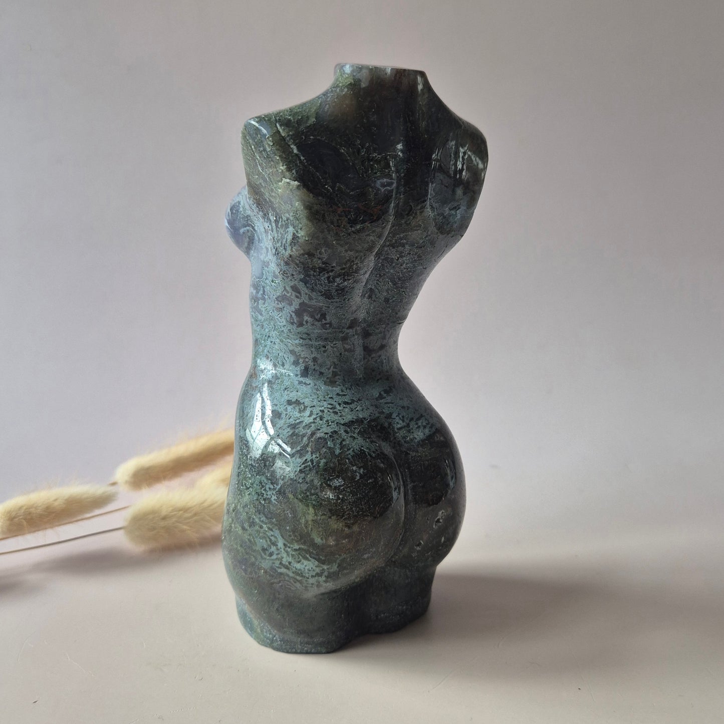 Edelsteinbüste einer Frau (8 cm) - Rosenquarz