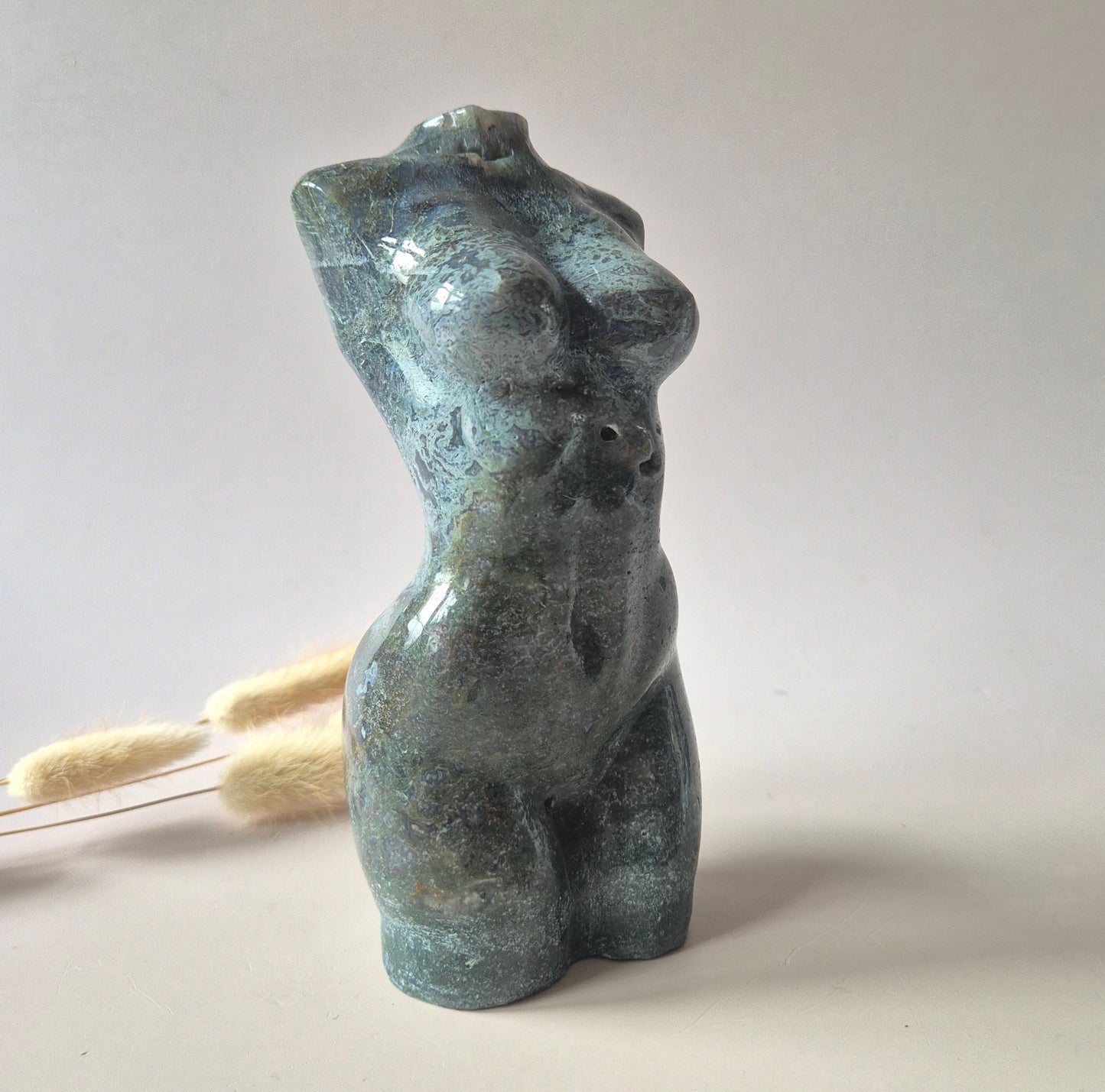 Edelsteinbüste einer Frau (8 cm) - Rosenquarz