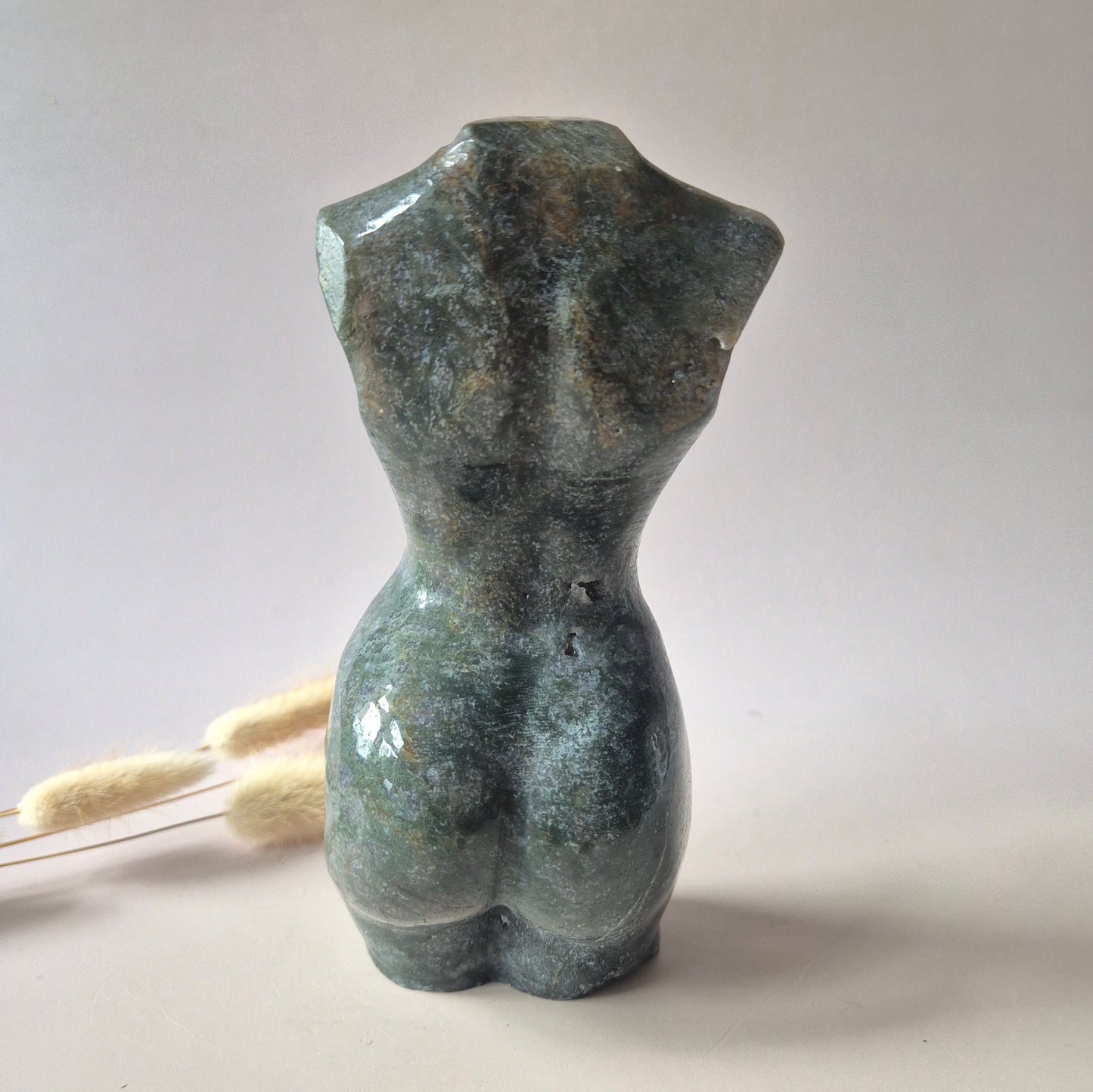 Edelsteinbüste einer Frau (8 cm) - Rosenquarz