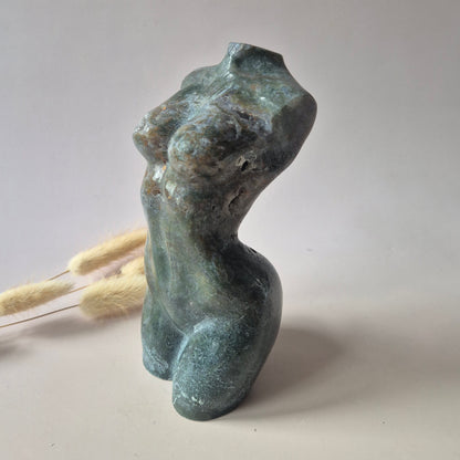 Edelsteinbüste einer Frau (8 cm) - Rosenquarz