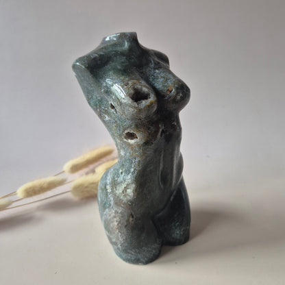 Edelsteinbüste einer Frau (8 cm) - Rosenquarz