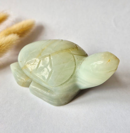 Groene Onyx Schildpad 183 gram – Handgesneden Edelsteen Schildpad