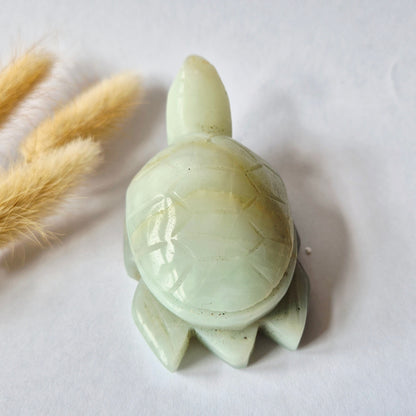 Groene Onyx Schildpad 183 gram – Handgesneden Edelsteen Schildpad
