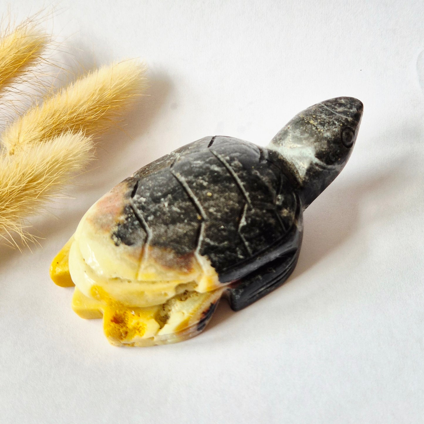 Caribbean Calcite Schildpad – 156 Gram Edelsteen Crystal Carving