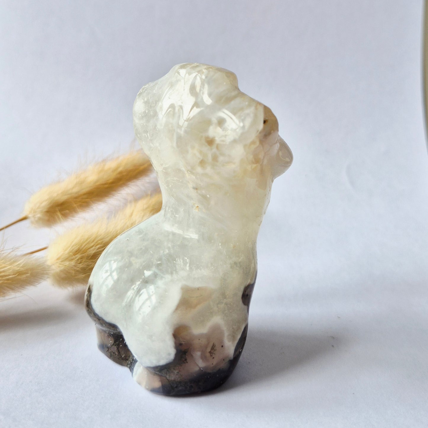 Edelsteinbüste einer Frau (8 cm) - Rosenquarz