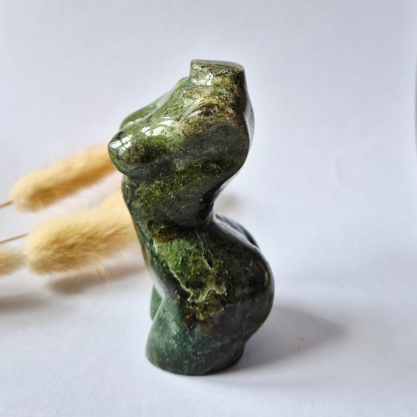 Edelsteinbüste einer Frau (8 cm) - Rosenquarz