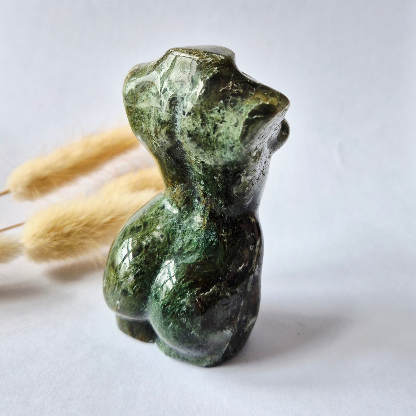 Edelsteinbüste einer Frau (8 cm) - Rosenquarz