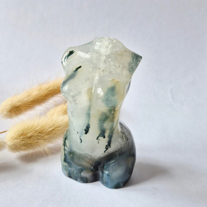 Edelsteinbüste einer Frau (8 cm) - Rosenquarz