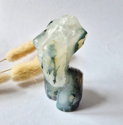 Edelsteinbüste einer Frau (8 cm) - Rosenquarz