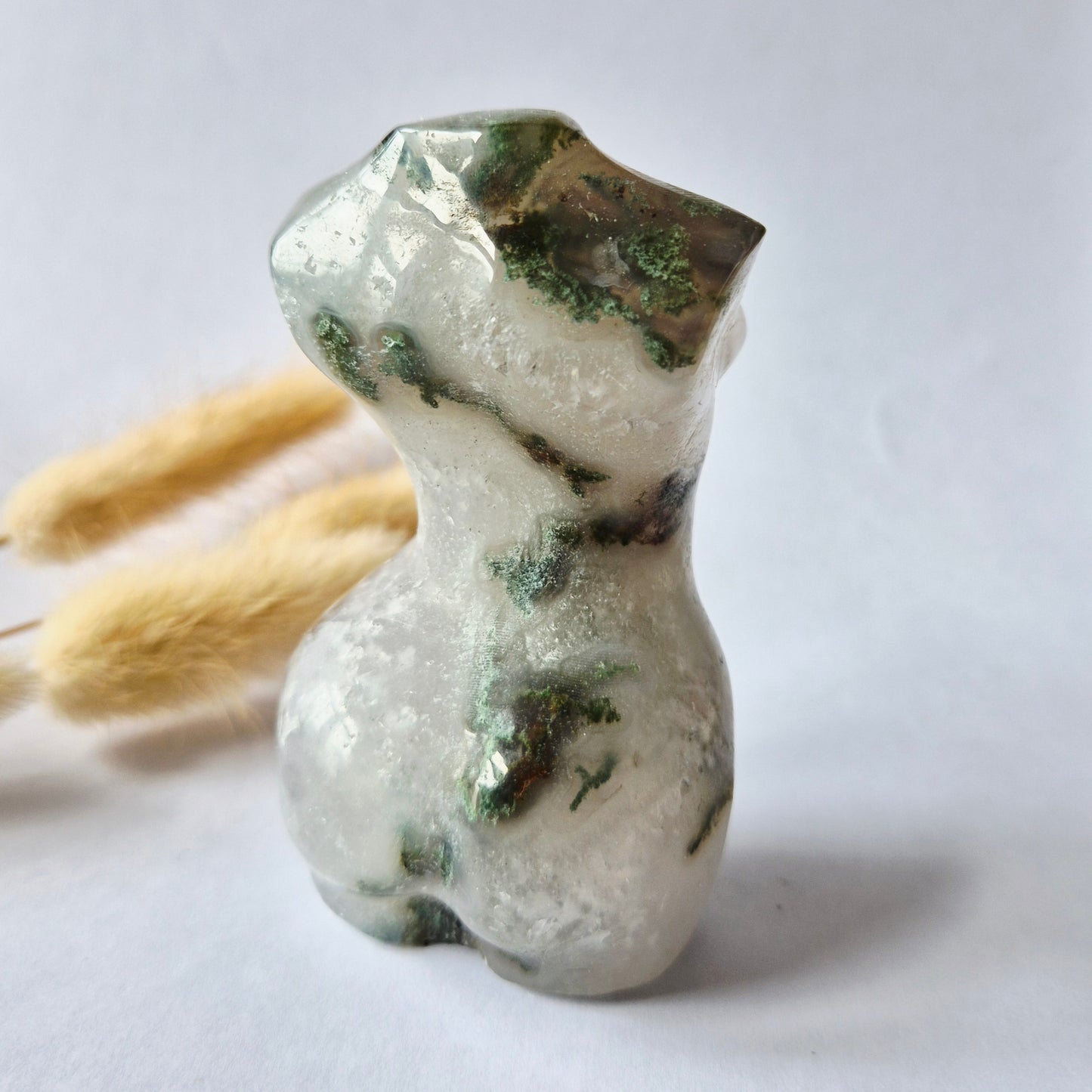 Edelsteinbüste einer Frau (8 cm) - Rosenquarz
