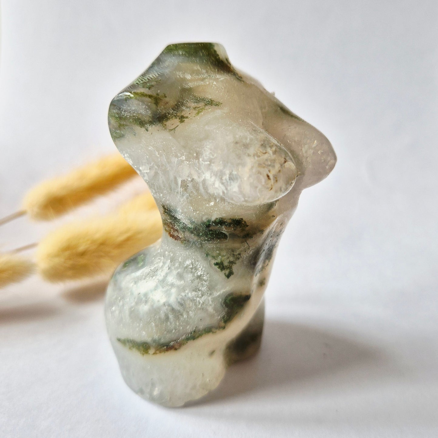 Edelsteinbüste einer Frau (8 cm) - Rosenquarz