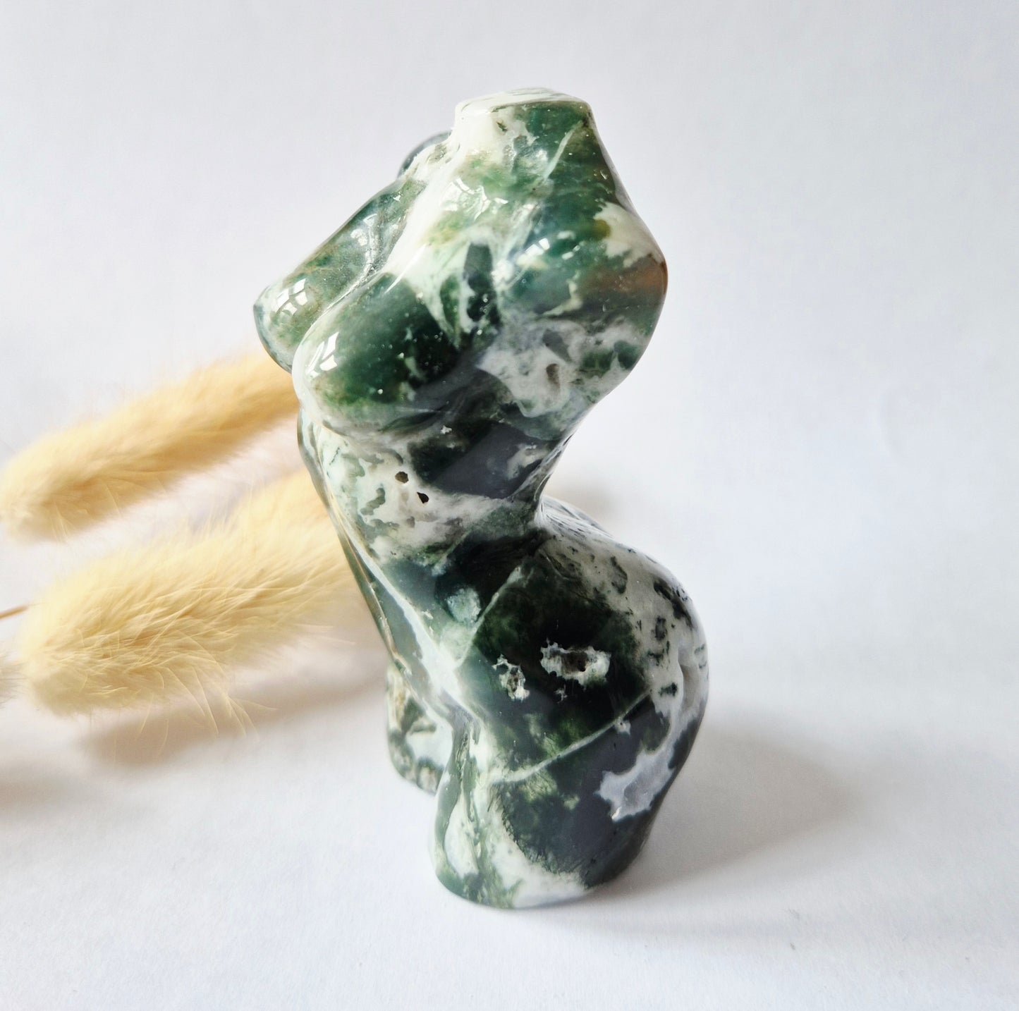 Edelsteinbüste einer Frau (8 cm) - Rosenquarz
