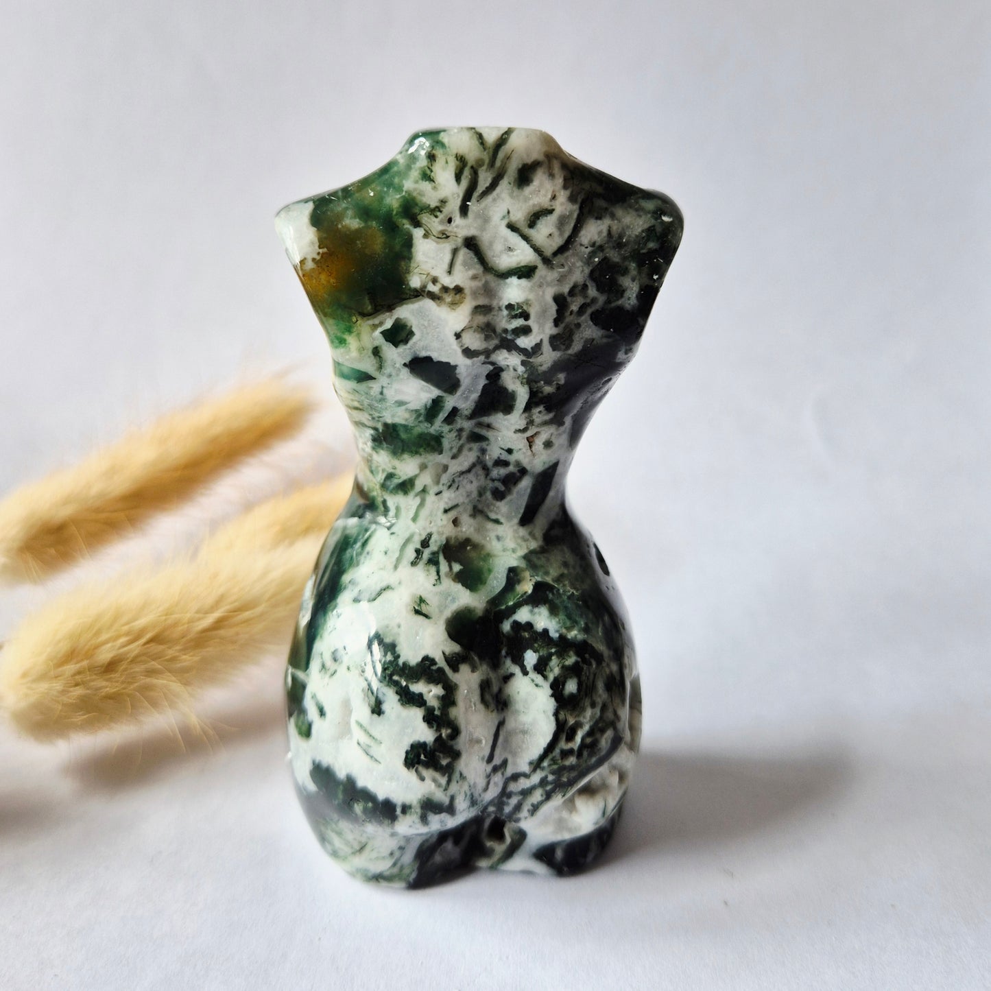Edelsteinbüste einer Frau (8 cm) - Rosenquarz