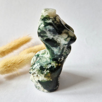 Edelsteinbüste einer Frau (8 cm) - Rosenquarz
