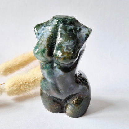 Edelsteinbüste einer Frau (8 cm) - Rosenquarz