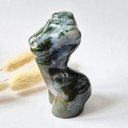 Edelsteinbüste einer Frau (8 cm) - Rosenquarz
