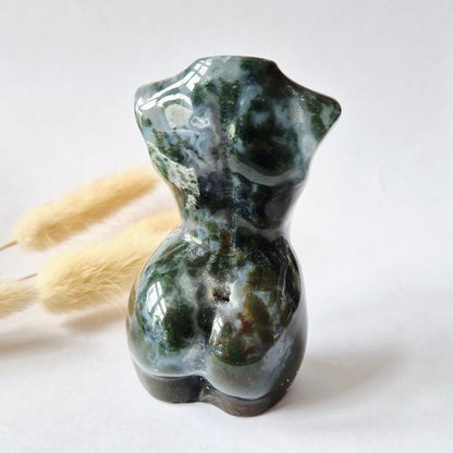 Edelsteinbüste einer Frau (8 cm) - Rosenquarz