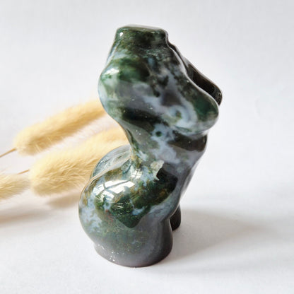 Edelsteinbüste einer Frau (8 cm) - Rosenquarz