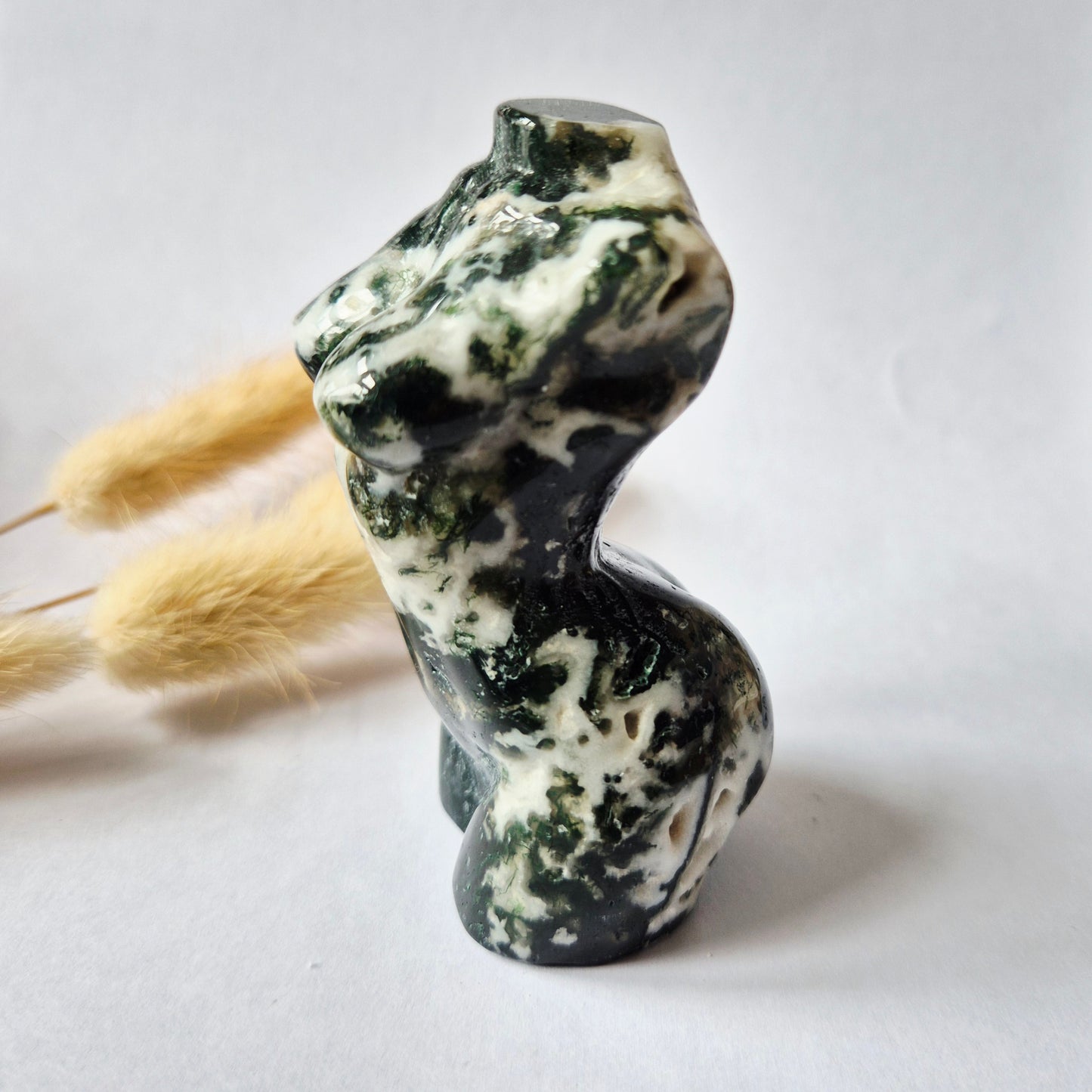 Edelsteinbüste einer Frau (8 cm) - Rosenquarz