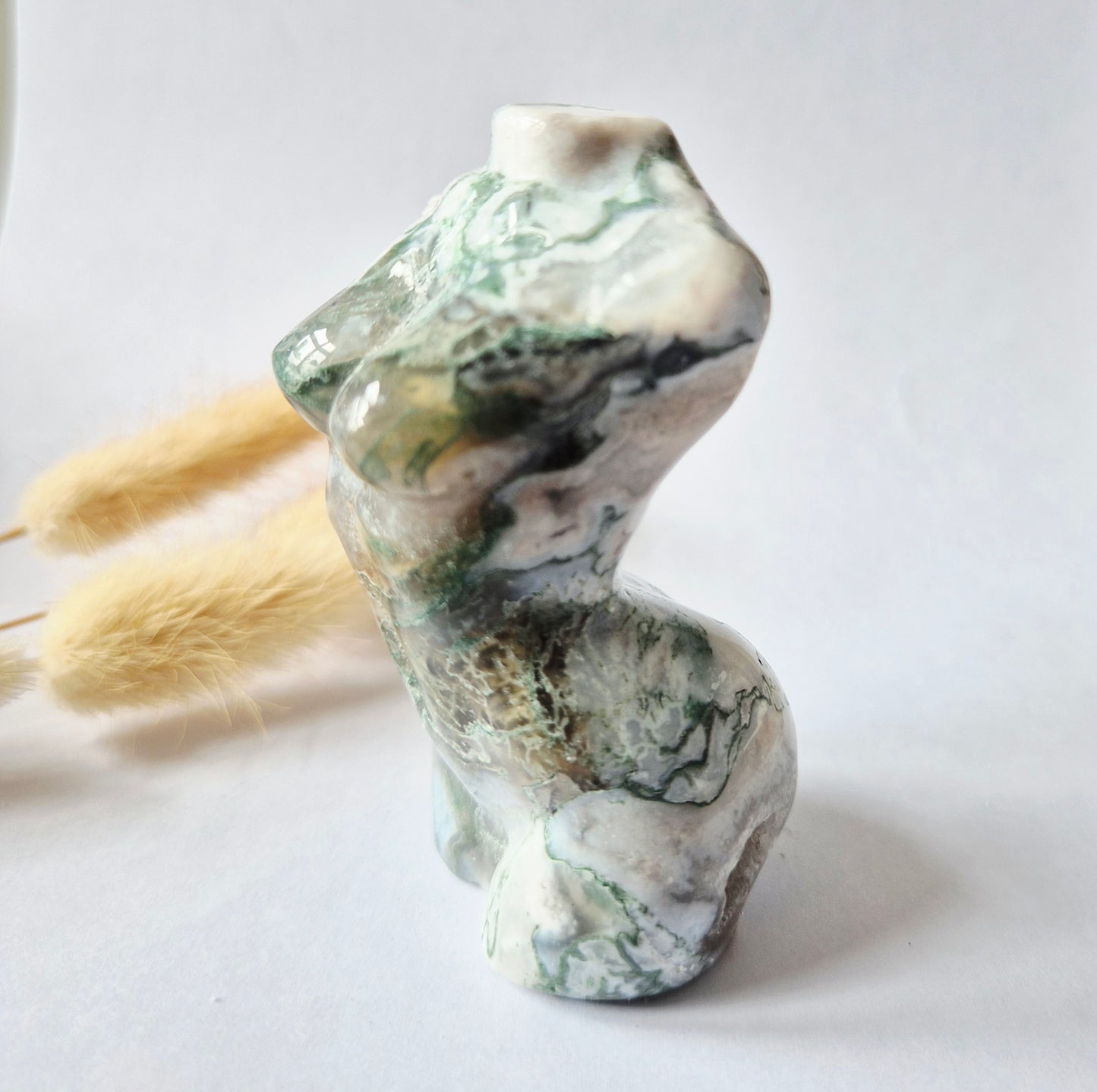 Edelsteinbüste einer Frau (8 cm) - Rosenquarz