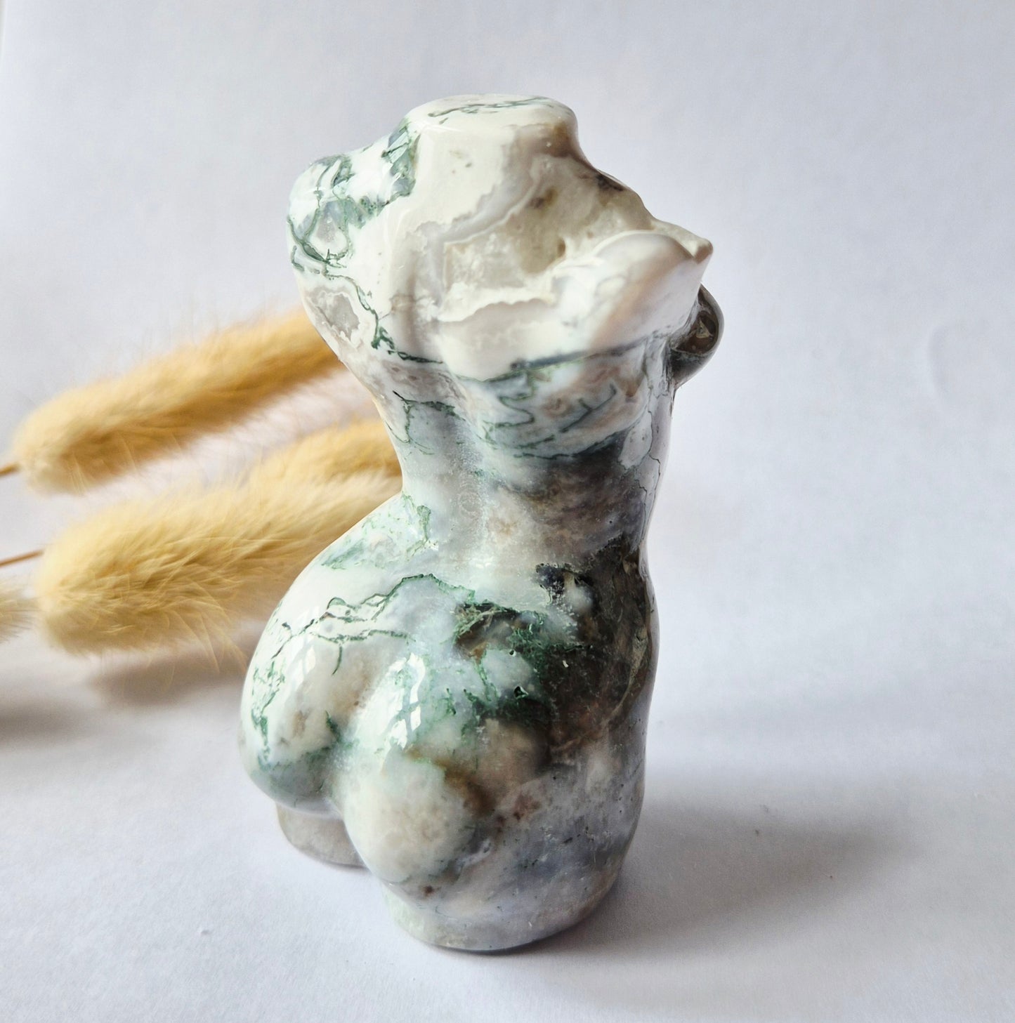 Edelsteinbüste einer Frau (8 cm) - Rosenquarz