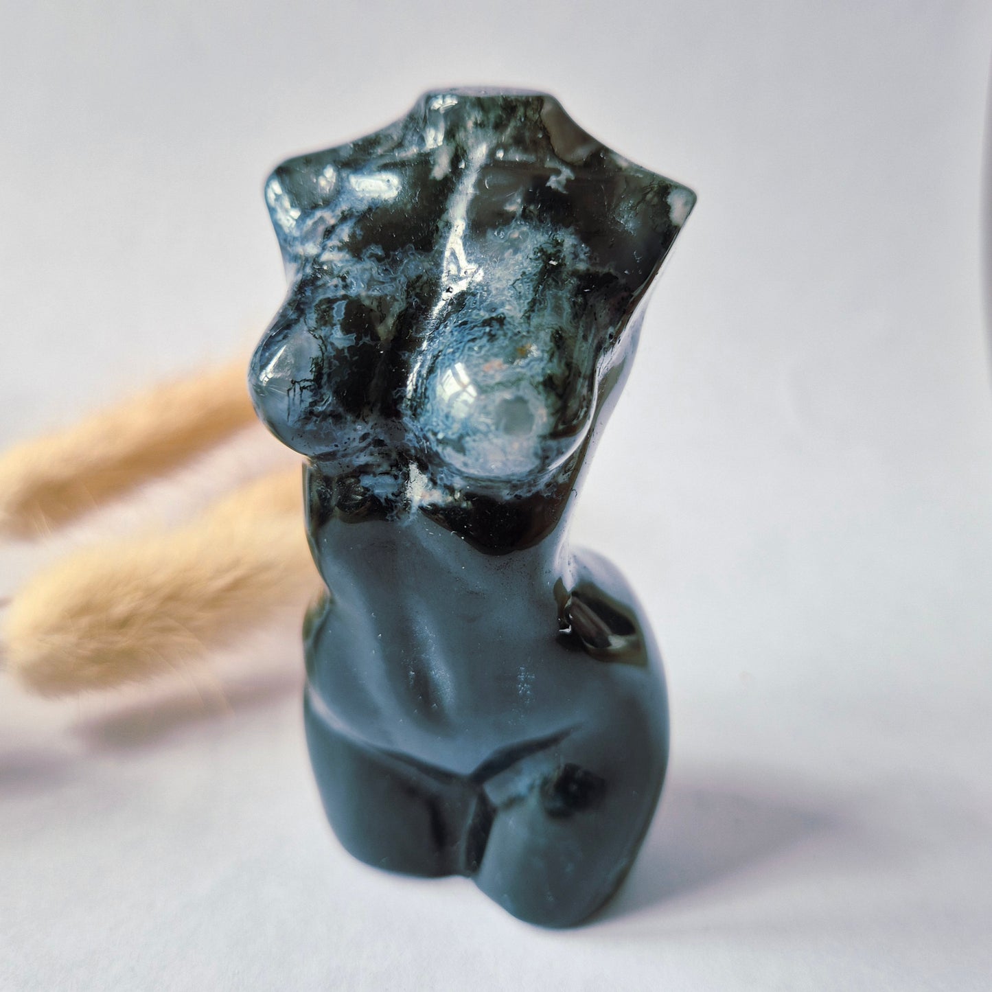 Edelsteinbüste einer Frau (8 cm) - Rosenquarz