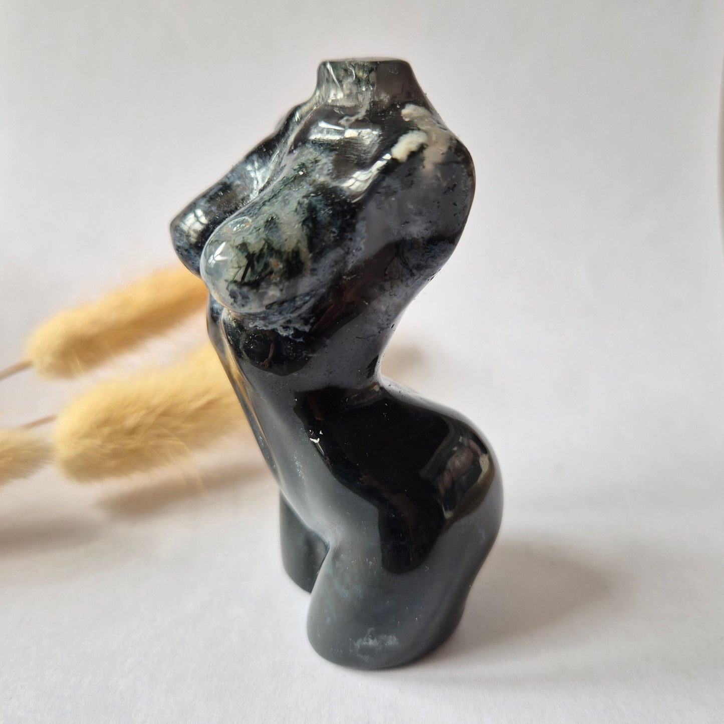 Edelsteinbüste einer Frau (8 cm) - Rosenquarz