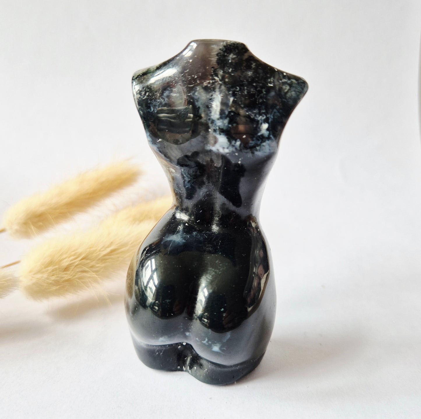 Edelsteinbüste einer Frau (8 cm) - Rosenquarz