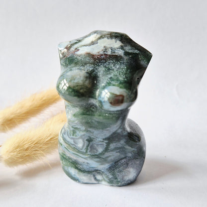 Edelsteinbüste einer Frau (8 cm) - Rosenquarz