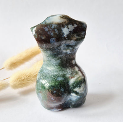 Edelsteinbüste einer Frau (8 cm) - Rosenquarz