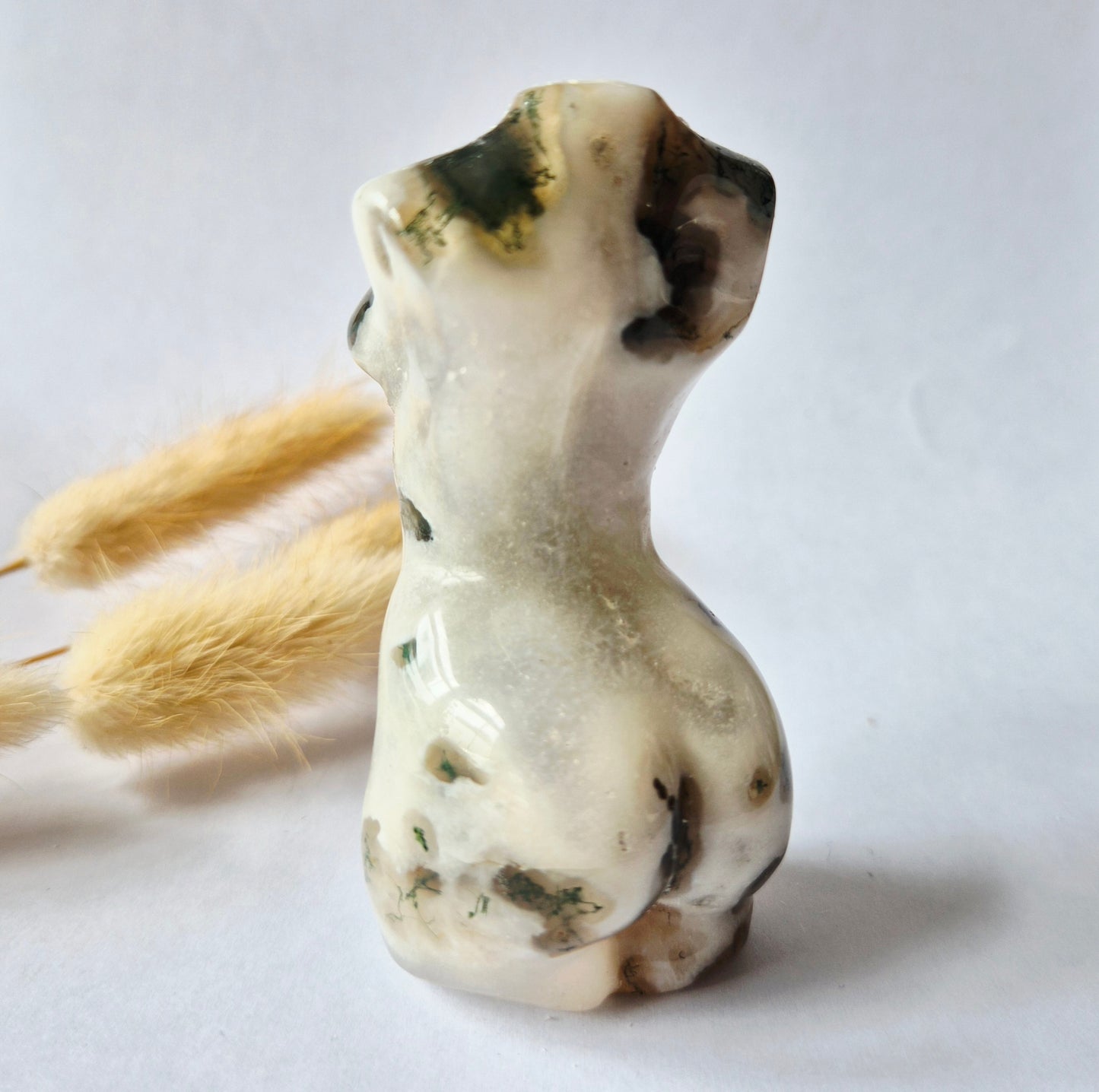 Edelsteinbüste einer Frau (8 cm) - Rosenquarz