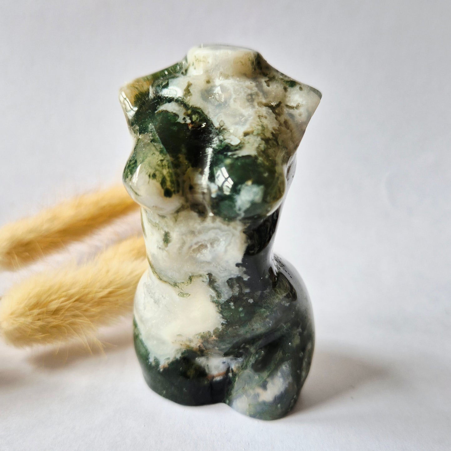 Edelsteinbüste einer Frau (8 cm) - Rosenquarz