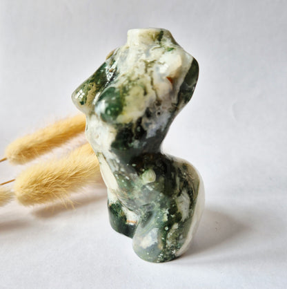 Edelsteinbüste einer Frau (8 cm) - Rosenquarz