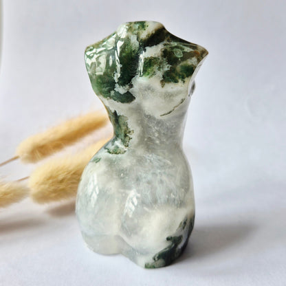 Edelsteinbüste einer Frau (8 cm) - Rosenquarz