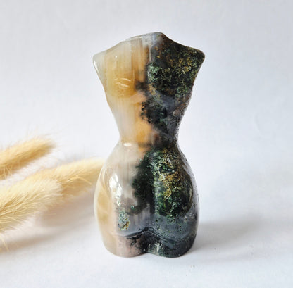 Edelsteinbüste einer Frau (8 cm) - Rosenquarz