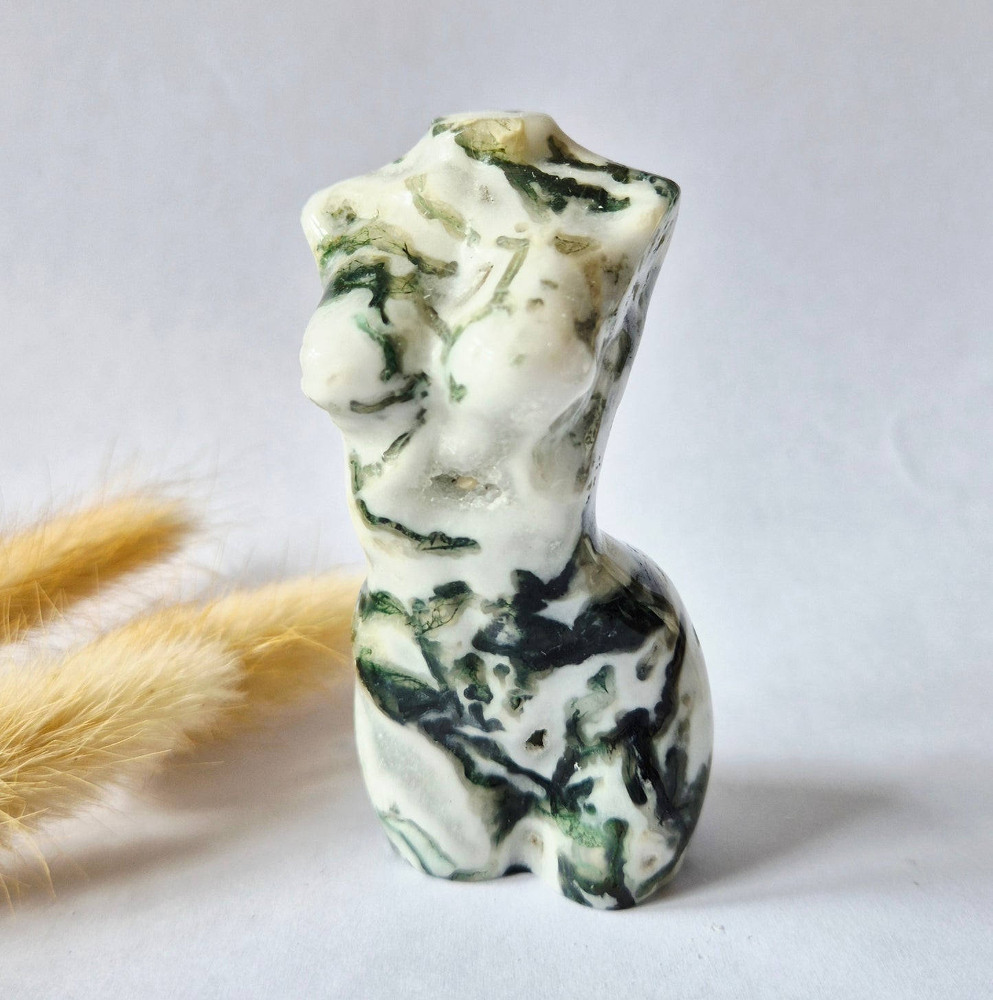 Edelsteinbüste einer Frau (8 cm) - Rosenquarz
