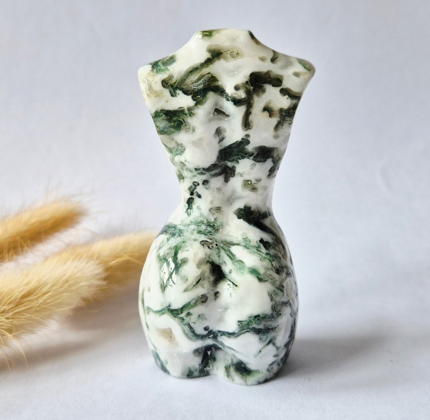 Edelsteinbüste einer Frau (8 cm) - Rosenquarz