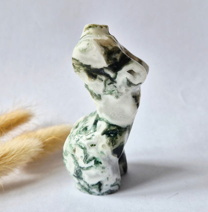 Edelsteinbüste einer Frau (8 cm) - Rosenquarz
